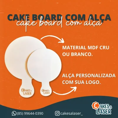 Cake Board com Alça Personalizada